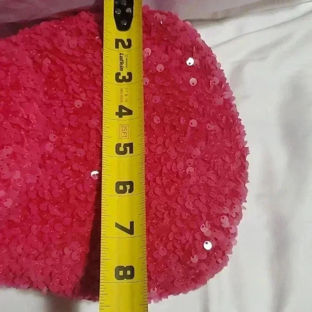 Pink sequin pillow